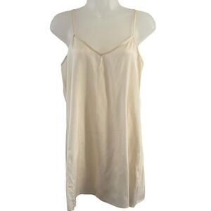 Free People FP One Slip Womens XS White Satin Strap Full Slip Lingerie Cami